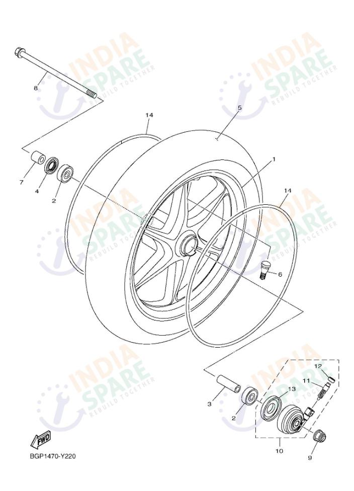 FRONT WHEEL FOR DISK BRAKE